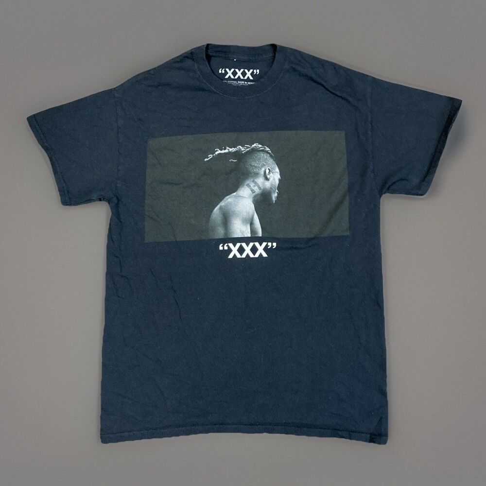 XXXTENTACION RIP Black Grunge Hip Hop T-Shirt Size M